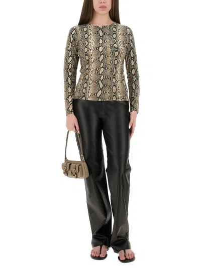 Michael Michael Kors Powder Recycled Viscose Tops In Green