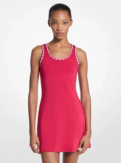 Michael Kors Logo Trim Stretch Knit Dress