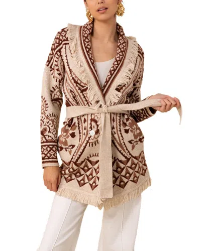 Hale Bob Alessandra Wool-blend Cardigan In Neutral