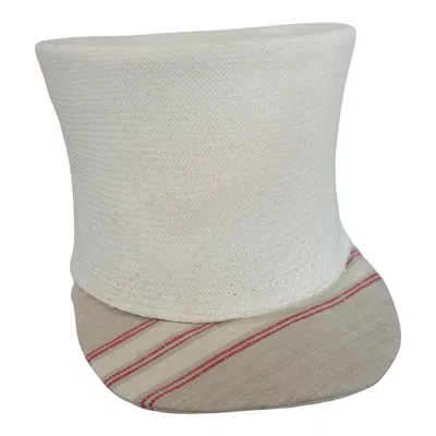 Romer Millinery Women's Neutrals Fine Panama Visor Cap Upcycled One Of A Kind
