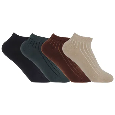 Peper Harow - Made In England Four Pack Essential Women's Trainer Socks - Stone