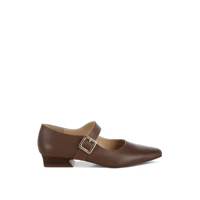 Rag & Co Women's Vernis Genuine Leather Mary Jane Sandals In Brown