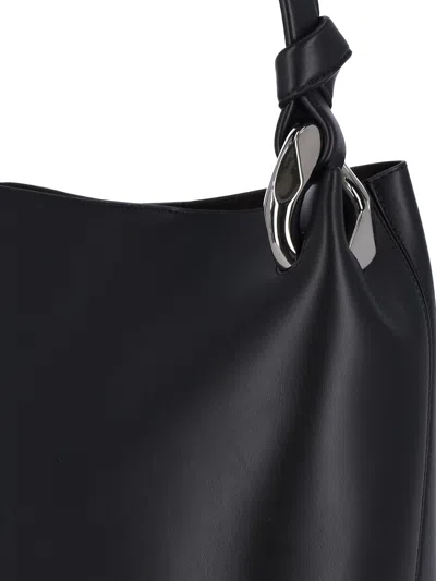 Jw Anderson Borsa A Secchiello In Pelle Nera  Donna