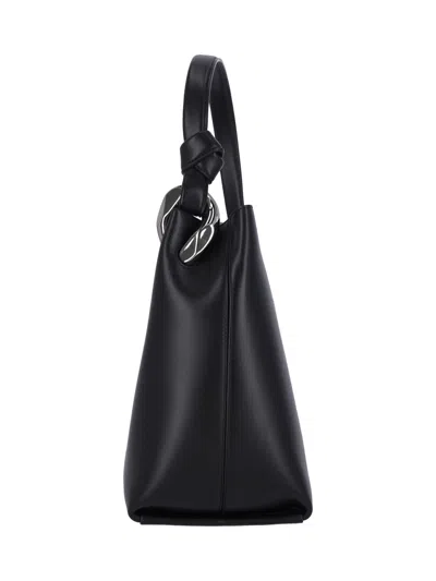 Jw Anderson Borsa A Secchiello In Pelle Nera  Donna