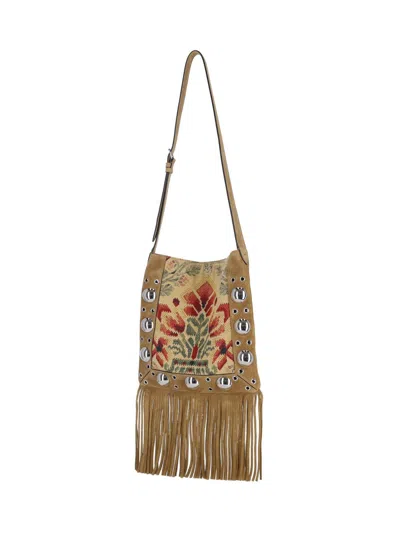 Valentino 'nellcôte' Studs Shoulder Bag In Neutral