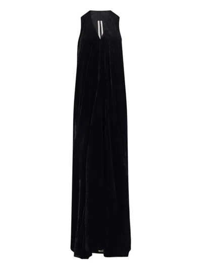 Rick Owens Velvet Sleeveless Floor-length Dress