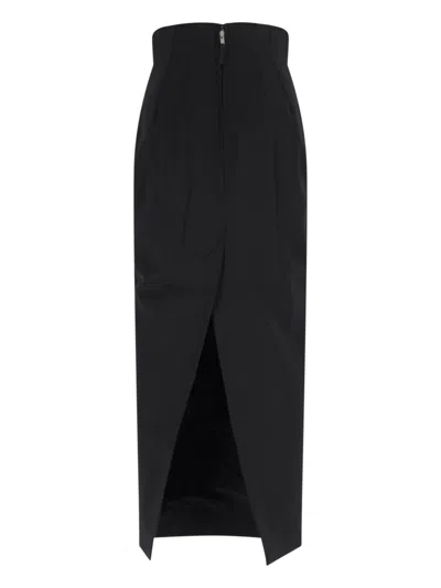Rick Owens Wool Blend Maxi Skirt