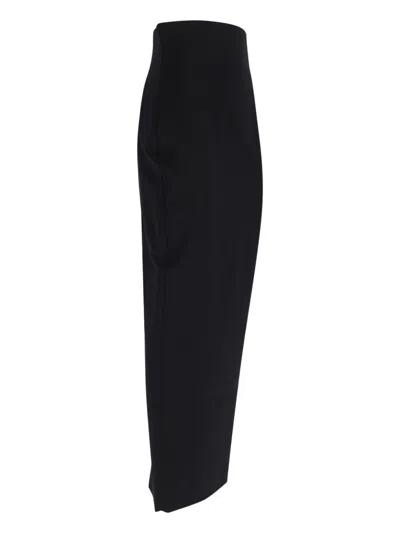 Rick Owens Wool Blend Maxi Skirt