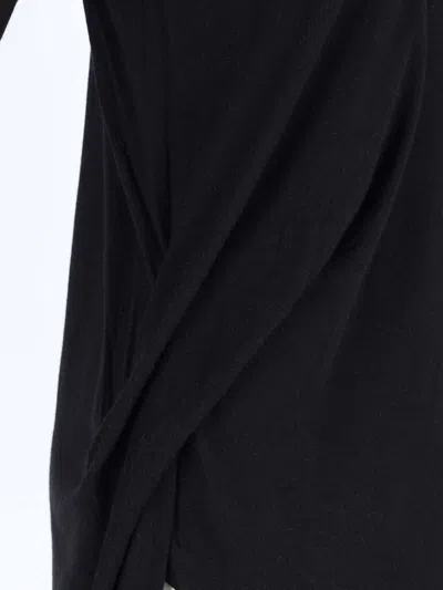 Rick Owens V-neckline Long Sleeves Asymmetric Hem Soft Texture