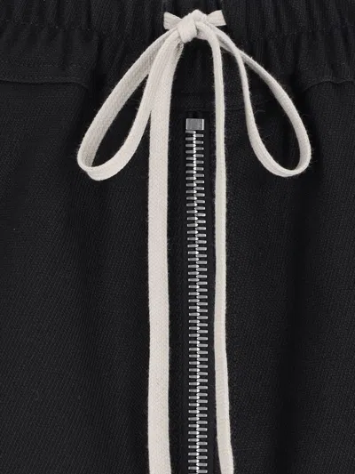 Rick Owens Black Concordians Zipped Short Pillar Midi Skirt