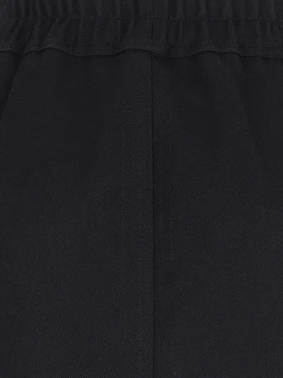 Rick Owens Black Concordians Zipped Short Pillar Midi Skirt