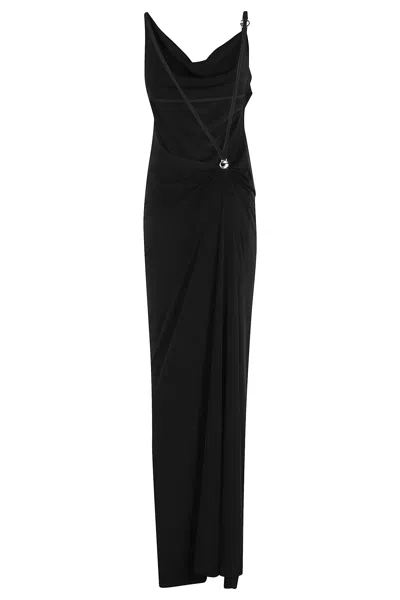 Coperni Knee Length Dress Cowl Neck In Black