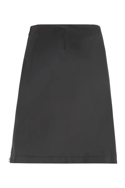 Moncler Technical Fabric Skirt In Black