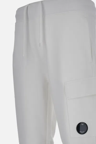 C.p. Company Drawstring-waist Cargo Track Pants In White