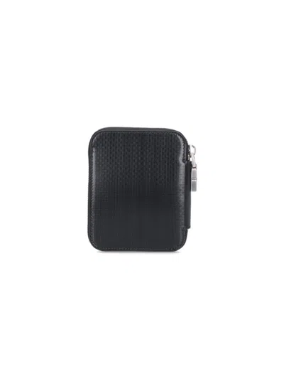 Givenchy Slim Textured Compact Wallets In Black
