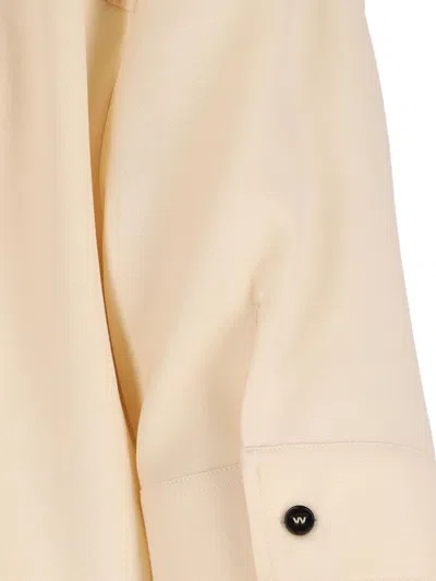 Jil Sander Short Sleeves Knee Length Dress In Neutral