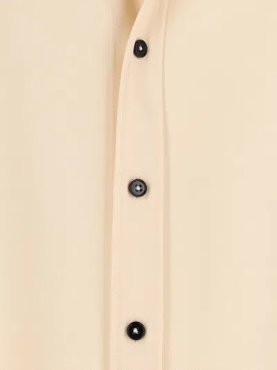 Jil Sander Short Sleeves Knee Length Dress In Neutral