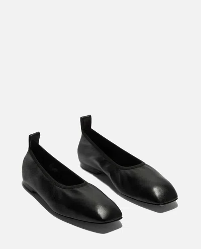 Aeyde Black Nomi Ruched Ballerina Flats In Black
