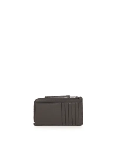 Loewe Puzzle Edge Long Card And Coin Holder In Classic Calf Leather In Gray