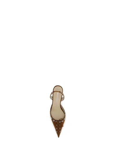 Mach &amp; Mach Crystalized Pointed Toe Slingback (65mm)