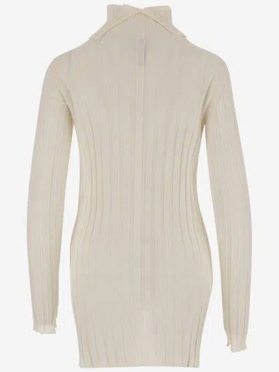 Carven Ribbed Wool And Silk Sweater