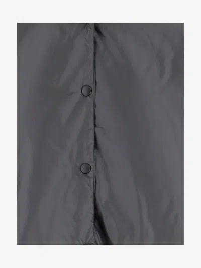 Aspesi Hooded Button-fastening Jakcet In Gray