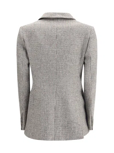P.a.r.o.s.h P. A.r. O.s. H. Houndstooth Patterned Jacket In Gray