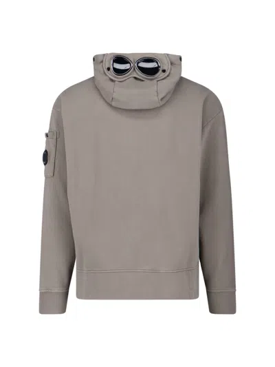 C.p. Company Hooded Sweatshirt With Pockets And Drawstring In Gray
