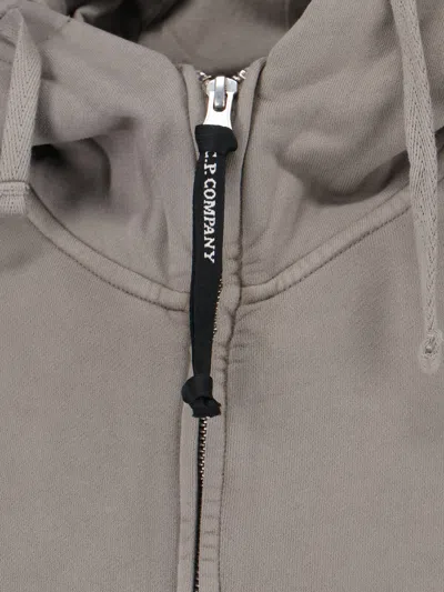 C.p. Company Hooded Sweatshirt With Pockets And Drawstring In Gray