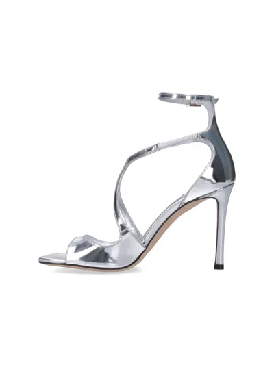Jimmy Choo Azia 95 Metallic Leather Sandals