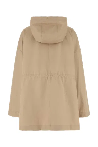 Moncler Beige Cotton Blend Gaillon Parka In Multi