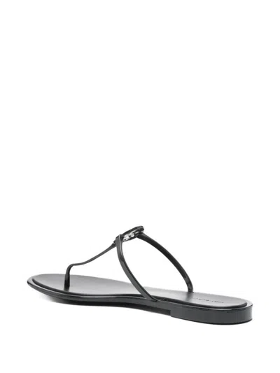 Tory Burch Mini Miller Thong Sandals In Black