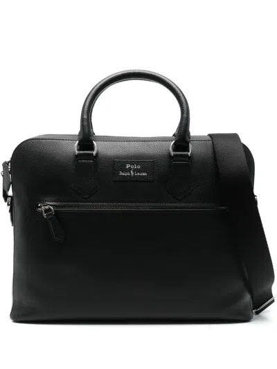 Polo Ralph Lauren Pebble Leather Messenger Bag Bags
