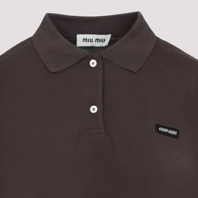 Miu Miu Polo In Brown