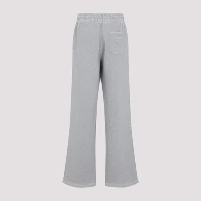 Prada Cotton Fleece Jogging Pants In Gray