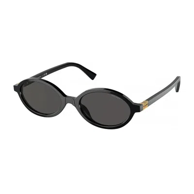 Miu Miu 0mu 04zs Miu Regard 1ab5s0 Nero Sunglasses In Black