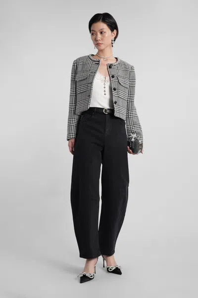 Self-portrait Embellished-collar Houndstooth Jacket