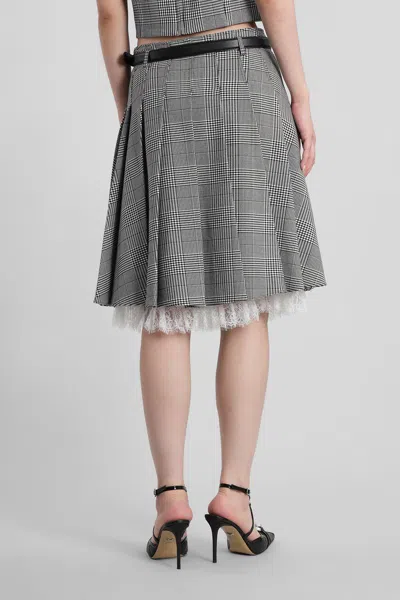 Self-portrait Skirt In Black