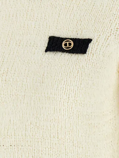 Twinset Oval T Sweater In Neutral
