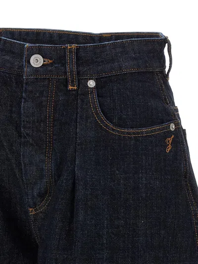 Jacquemus Ovalo Denim Trousers Featuring Pockets In Black