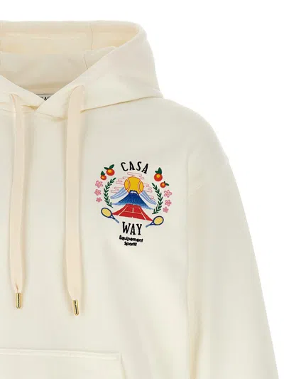Casablanca Cotton Sweatshirt With Front Pocket And Hood