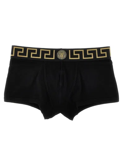 Versace 'greca' 2-pack Boxers In Black