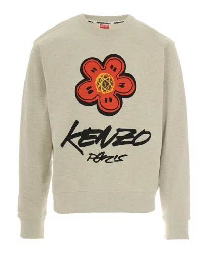 Kenzo Relaxed Fit Floral Graphic Sweatshirt In Neutral