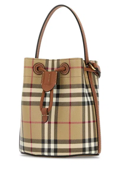 Burberry Printed Canvas Bucket Bag In Multi