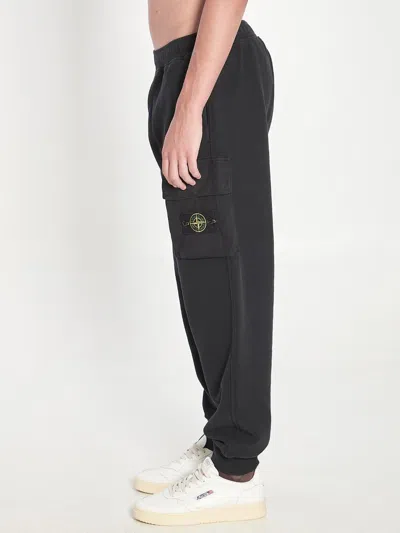 Stone Island Cargo Cotton Joggers Elastic Waistband