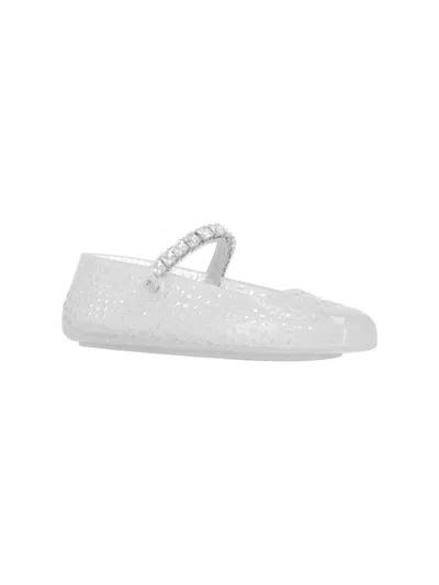 Jimmy Choo The Jelly Crystal-embellished Ballet Flats