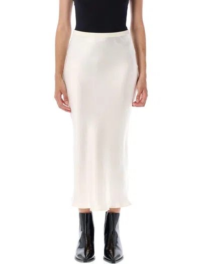 Anine Bing Silk High-rise Skirt In Neutral