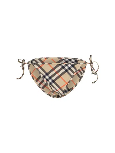Burberry Sand Beige Bottom Bikini In Multi