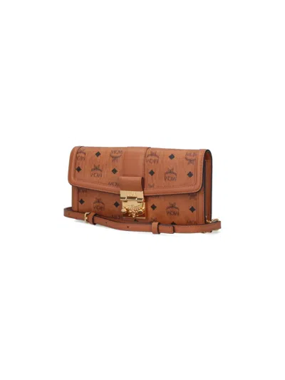 Mcm "tracy" Chain Wallet Brown