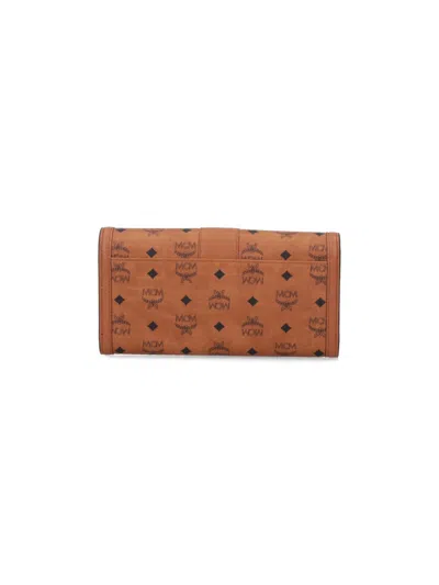 Mcm "tracy" Chain Wallet Brown